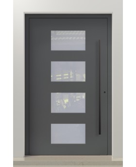 PIVOT C2 - porte pivotante en aluminium avec quatre vitres