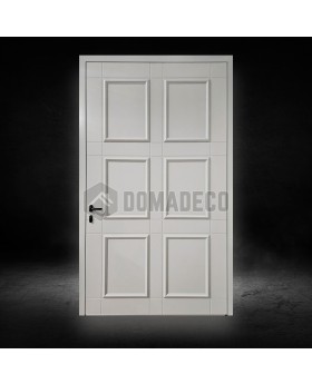 porte pivotante blanche en aluminium de style traditionnel