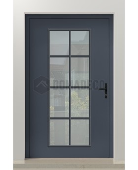 PIVOT CL06 - porte pivotante traditionnelle en aluminium de style classique avec vitrage