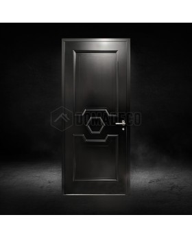 Porte en aluminium noir au design classique pour la maison