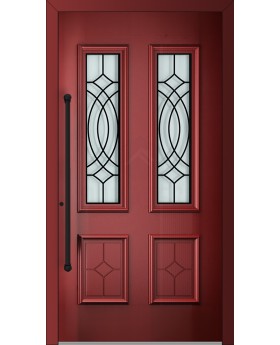 LIM CL18 - porte d'entrée de style traditionnel avec vitrage