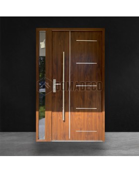 Porte d'entrée en acier haute sécurité Golden Oak