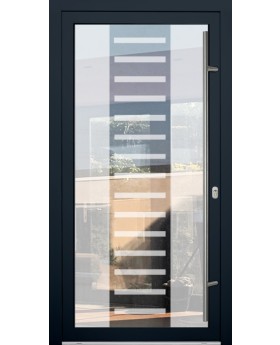 LIM Glass S6 - porte sable simple en aluminium avec décor transparent