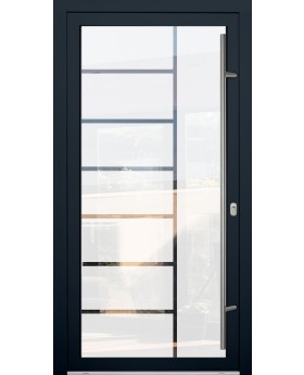 LIM Glass S7 - porte extérieure dépolie avec décor transparent