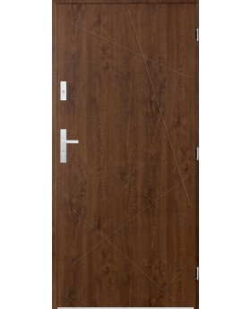 Sta Diego - porte d entree large, Coloris: noyer