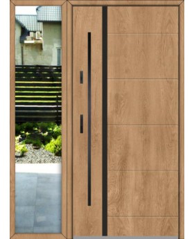 configuration personnalisée - Fargo porte d'entrée avec fixe latéral à gauche (vue de l'extérieur)