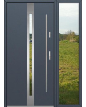 configuration personnalisée - Fargo porte d'entrée avec droit fixe latéral (vue de l'extérieur)