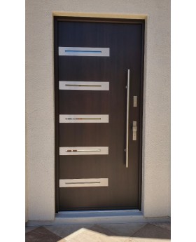 Fargo 39 - porte d'entrée moderne en wengé