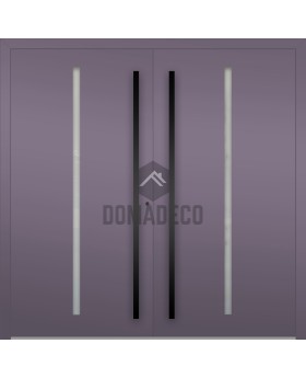 LIM Flet B double - porte d'entrée à double charnière en aluminium avec verre vertical
