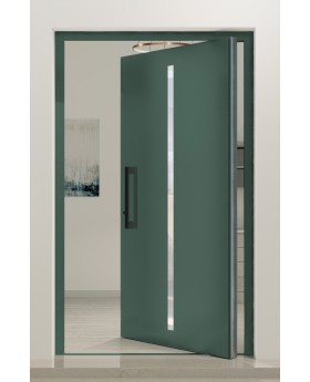 PIVOT Flet B - porte pivotante contemporaine avec vitrage long