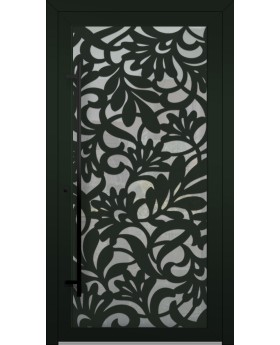 LIM G1 - porte en verre aluminium avec panneau décoratif