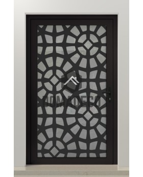 PIVOT G2 - Porte pivotante en verre aluminium avec panneau décoratif