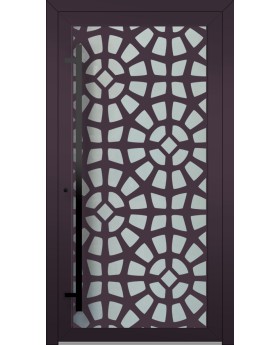LIM G2 -  Porte vitrée en aluminium avec panneau décoratif