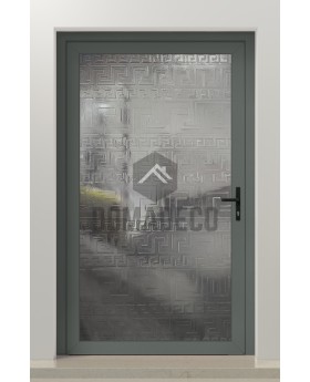 PIVOT FS3 - porte pivotante en aluminium avec verre thermofusible