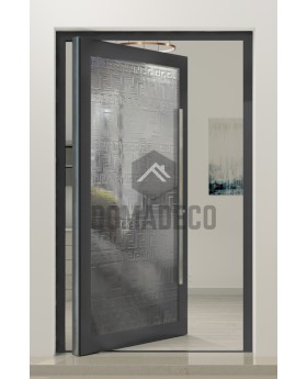 PIVOT FS3 - porte pivotante en aluminium avec verre thermofusible