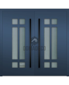 LIM HEY II double - porte extérieure double en aluminium sur mesure avec deux vitres.