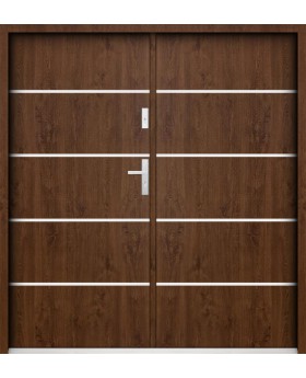 Sta Hunt Double - porte d'entrée double minimaliste en acier pour maison moderne