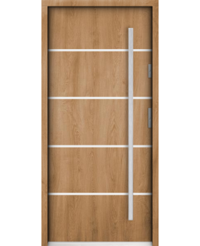 Sta Hunt - porte d'entrée minimaliste en acier pour maison moderne
