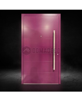 porte d'entrée principale en aluminium violet
