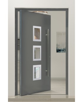 PIVOT Izobar - porte à pivot unique en aluminium avec cinq fenêtres