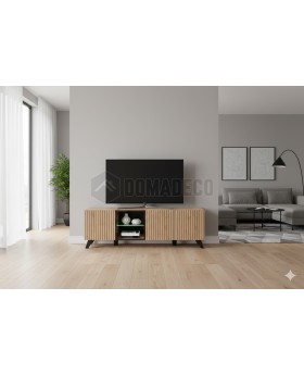 Lublana tv - Meuble TV avec porte vitrée
