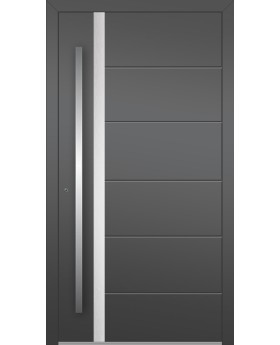 LIM 41 - porte d'entrée en aluminium anti-ouragan avec bandeau