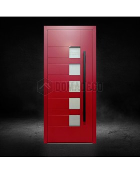 rouge porte moderne en aluminium pour villas modernes
