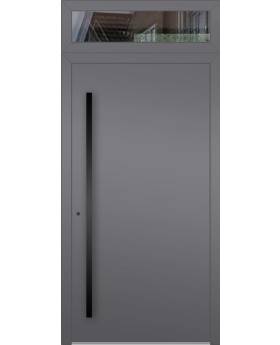 Porte LIM à charnières en aluminium avec panneau supérieur en verre