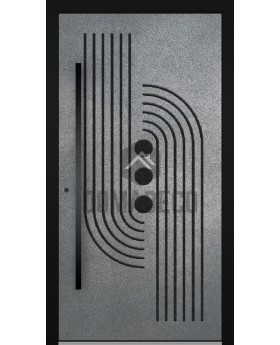 LIM M13 - porte en aluminium avec texture grise en métal fraisé