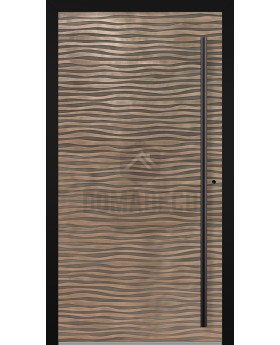LIM M16 - porte à charnières en aluminium avec texture en métal fraisé