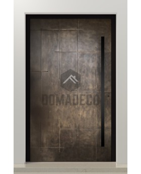 PIVOT M24 - porte pivotante en aluminium avec métal liquide bronze