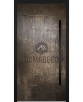 LIM M24 - porte à charnières en aluminium avec métal liquide en bronze