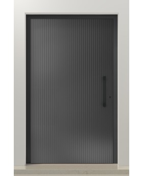 PIVOT V62 - porte d'entrée pivotante en aluminium avec fraisage vertical