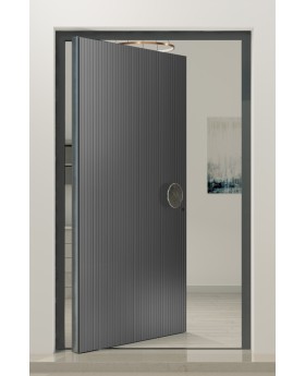PIVOT V62 - porte d'entrée pivotante en aluminium avec fraisage vertical