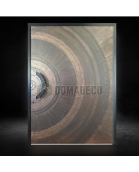 porte pivotante en aluminium avec texture bronze en métal fraisé
