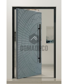 PIVOT M7 - porte pivotante en aluminium avec métal liquide à base de zinc