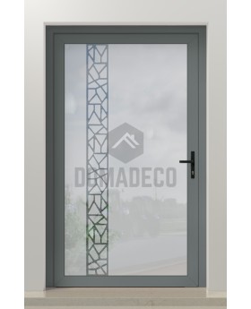 LIM Glass S21 - porte d'entrée givrée de qualité avec décor transparent