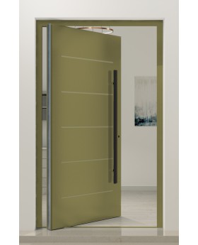 PIVOT W313 - porte d'entrée pivotante moderne en aluminium