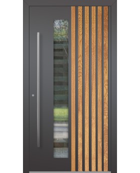 LIM RAIL4 - porte d'entrée en aluminium avec lamelles verticales en profilés d'aluminium