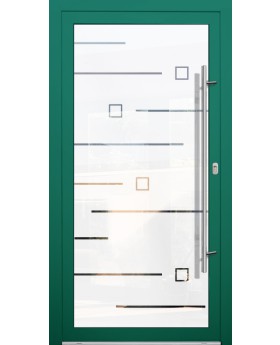 LIM Glass S20 -porte d'entrée givrée de qualité avec décor transparent