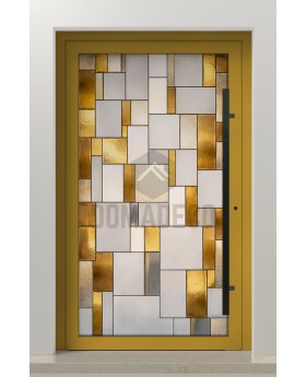 PIVOT SG2 - Porte pivotante extérieure en aluminium avec vitrage teinté personnalisé