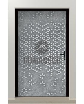PIVOT Squares - porte pivotante avec texture carrée en métal fraisé