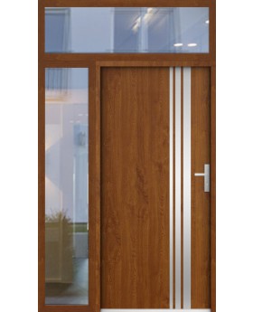 configuration personnalisée - Porte STA avec panneaux latéraux gauche et supérieur (vue de l’extérieur)