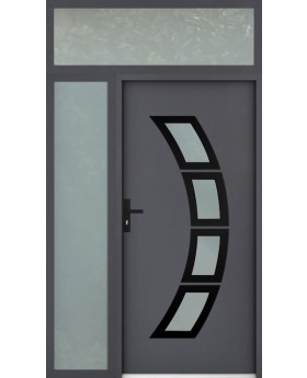 configuration personnalisée - Porte STA avec panneaux latéraux gauche et supérieur (vue de l’extérieur)