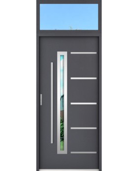 configuration personnalisée - STA porte avec panneau en verre supérieur (vue de l'extérieur)