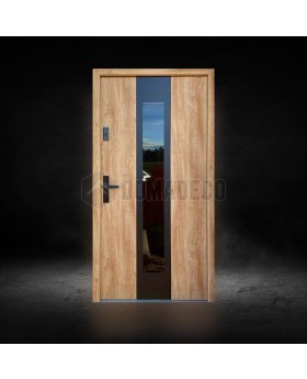 Porte métallique moderne sur mesure en chêne de Turner