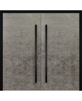 LIM V56 double - porte d'entrée double en aluminium recouverte de quartz fritté