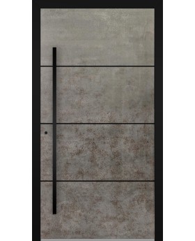 LIM V56 - porte d'entrée en aluminium recouverte de quartz fritté