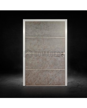 Porte pivotante en aluminium recouverte de quartz fritté