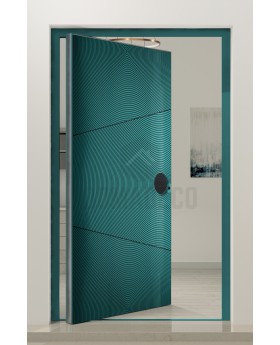 PIVOT V66 - porte d'entrée pivotante avec motif fraisé